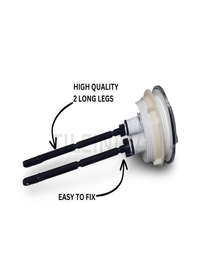 TILEINDIA Universal Dual Flush Push Button for Toilet Water Tank, 48 mm, Round, Chrome - Image 4